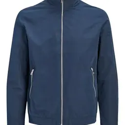 JACK & JONES Herren Bomberjacke JJERUSH HARRINGTON, Navy Blazer, Größe XS