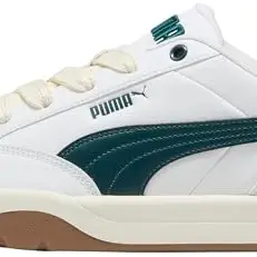 Puma Unisex Park Lifestyle Sneaker in Weiß und Grün, Größe 36 EU