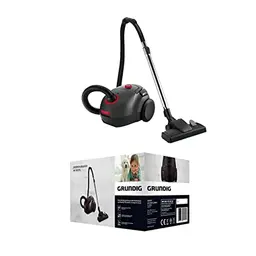 Grundig VCC 3850 A Bodenstaubsauger, 800W, Schwarz/Rot