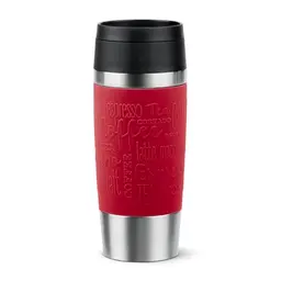 Emsa Travel Mug Classic 0,36L - Isolierbecher mit Komfort-Schraubverschluss - Dunkelrot