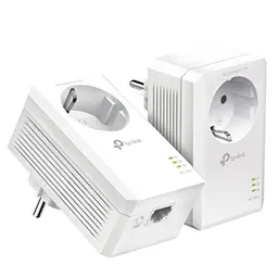 TP-Link Powerline Adapter Set TL-PA7017P KIT - 1000 Mbit/s, mit Steckdose, ideal für Media-Streaming