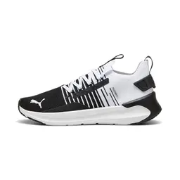 PUMA Herren Laufschuhe SOFTRIDE Symmetry Fuzion, Größe 44.5, Schwarz-Gast Gray-Weiß