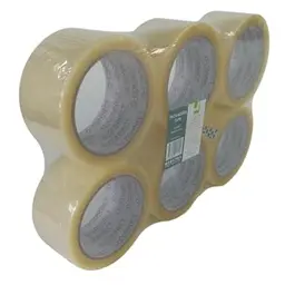 Q-Connect Klebeband 50 mm x 66 m, 6er Pack - Hohe Haftkraft