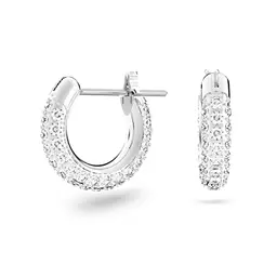 Swarovski Dextera Kleine Pavé Kreolen in Weiß