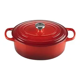 Le Creuset Signature Gusseisen-Bräter oval, Ø 27 cm, 4,1 l, Kirschrot