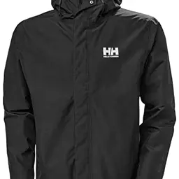 Helly Hansen Herren Regenjacke Seven J, Schwarz, Größe L