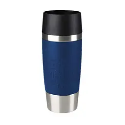 Emsa Travel Mug Classic 360 ml - Kaffeebecher to go, auslaufsicher, hält 4h heiß/8h kalt, blau