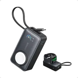 Anker MagGo Powerbank für Apple Watch, 10.000mAh, kompaktes Akkupack mit USB-C-Kabel, 35W Max., kompatibel mit iPhone 15, Samsung und mehr