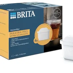 BRITA MAXTRA PRO Wasserfilter Kartuschen – 4er Pack, optimaler Kalkschutz für Heißgetränke
