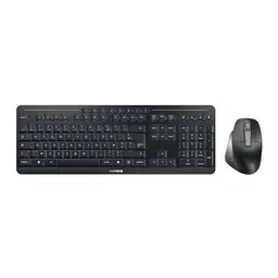CHERRY Stream Desktop Ultimate kabelloses Tastatur-Maus-Set, French AZERTY, ergonomisch für Rechtshänder, schwarz