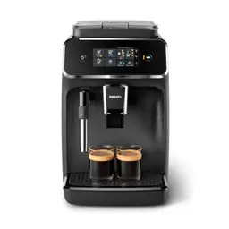 Philips Kaffeevollautomat Serie 2200 – 2 Kaffeesorten, Milchaufschäumer, Touchdisplay, Keramikmahlwerk, matt Schwarz