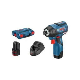 Bosch Professional 12V Akku Drehschlagschrauber GDR 12V-110 mit 2 Akkus und Ladegerät