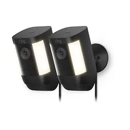 Ring Spotlight Kamera Pro mit Netzstecker, 2K-Video, 3D-Bewegungserfassung, 2 Kameras, kostenlose Testphase bei Ring Home