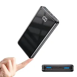 Power Bank Ultra Slim 12000mAh - Kompakter Externer Akku USB C, schnell ladend, kompatibel mit iPhone 15/14/13, iPad, Samsung