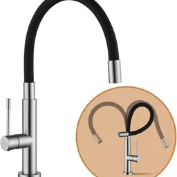 Flexibler 360° Wasserhahn für die Küche aus Edelstahl mit Hochdruck und Brause