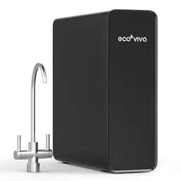 Ecoviva Untertisch Osmoseanlage, Trinkwasserfilter mit 8-stufiger Filtration, einfache Installation, Schwarz
