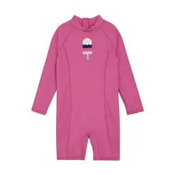 CareTec Badeanzug L/S für Mädchen, Raspberry Rose, 86 cm