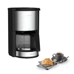 Krups KM3210 Pro Aroma Plus Kaffeemaschine | 10 Tassen | Schwarz mit Edelstahl