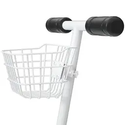 Weißer Metall-Fahrradkorb mit Befestigungsbracket - Ideal für Erwachsene und Kinder