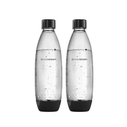 SodaStream FUSE 0,8L Kunststoffflasche schwarz | Spülmaschinengeeignet | 2er-Pack