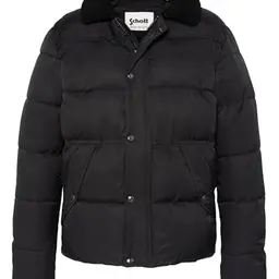 Schott NYC Herren Doudoune Rockhill Noir, Schwarz, S