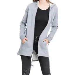 Urban Classics Damen Sweat Parka, Grau, Größe L