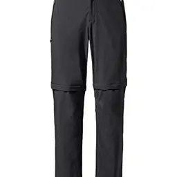 VAUDE Herren Wanderhose Farley Stretch T-Zip, wasserabweisend, atmungsaktiv, zip-off, Black, 56-Long