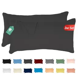 Livessa 2er Set Kissenbezüge 50x70 cm aus 100% Baumwolle, atmungsaktiv, Oeko-Tex zertifiziert