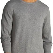 Tommy Hilfiger Herren Pullover Essential Cotton Crew Neck, Grau