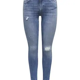 ONLY Damen ONLPOWER MID Push Jeans - Medium Blue Denim, Größe M/32