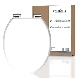 SCHÜTTE WC-Sitz mit Absenkautomatik aus MDF, belastbar bis 175kg, weiß