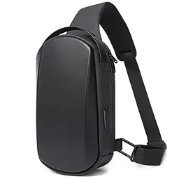 Arrivly Umhängetasche Damen & Herren Crossbody Bag - Schulter- & Brusttasche, Reise- & Outdoor-Daypack, Schwarz