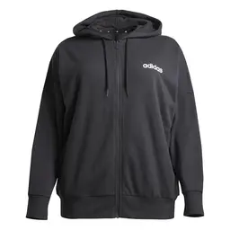 adidas Damen Essentials Linear Hoodie Sweatshirt, Schwarz/Weiß, S