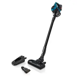 Bosch Akku-Staubsauger Unlimited 6 BKS6111P, kabelloser, beutelloser Handstaubsauger, leicht, hohe Saugleistung, für alle Bodenarten, blau