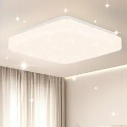 ZMH LED Deckenlampe für Schlafzimmer, Küche und Kinderzimmer, 21cm, quadratisch, 15W, neutralweiß, Sternenhimmel Design