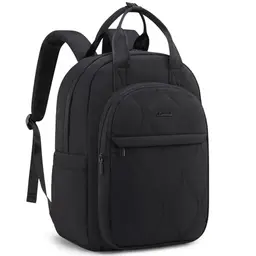 LOVEVOOK Damen Laptoprucksack, Schul- und Alltagstasche, elegant, schwarz, 15,6 Zoll