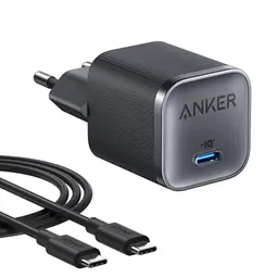 Anker Nano 45W USB C Ladegerät für iPhone 17/Pro/Max, MacBook, iPad, Samsung Galaxy S25 Ultra (inkl. 1,8m Kabel)