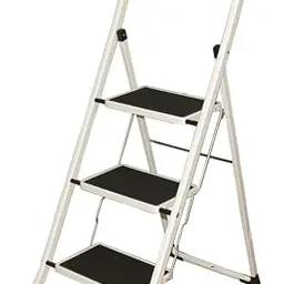 DRABEST Pro Leiter - Langlebig, rutschfest & vielseitig - Tragkraft bis 150 kg - 3 Stufen