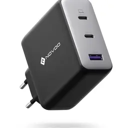 NOVOO 120W GaN Ⅲ USB C Ladegerät – Schnelles 3-Port Netzteil für MacBook, iPad, Galaxy und iPhone