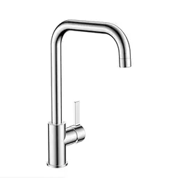 Krobec Küchenarmatur 360° drehbar - Einhebelmischer, Messing Chrom, 255 mm Höhe