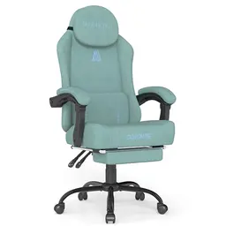 NSMAZXO MIXASTEP Ergonomischer Gaming Stuhl mit Verstellbarer Rückenlehne und Drehfunktion - Blau für Homeoffice und Gaming