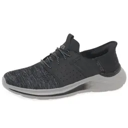Skechers Herren Slip-On Schuhe, Schwarz, 43 EU