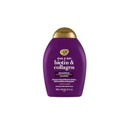 OGX Biotin & Collagen Shampoo, 385 ml – Kräftigendes Shampoo für feines Haar, mit Vitamin B7 und Kollagen, sulfatfrei