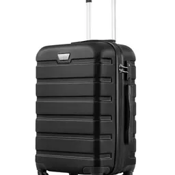 COOLIFE Handgepäck Koffer für EasyJet, 56 cm, Leichter Hartschalenreisekoffer mit 360° Spinner Rädern, Schwarz