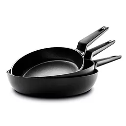 CASTEY Pfannenset aus Titan, 24-28 cm, antihaftbeschichtet, ergonomischer Griff