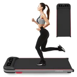 Walking Pad Laufband ultraflach unter Schreibtisch, 0,75 PS, 1-6 km/h, Gewicht 100 kg (F2200)