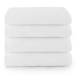 Top Towel Plus - Badetücher - 4 Handtücher - 30x50 cm - 100% Baumwolle - Weiß