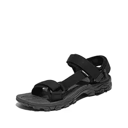 NORTIV 8 Herren Sommersandalen, Outdoor, Sport, Lässige Sandalen, Schwarz, Größe 43