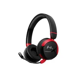 HyperX Cloud Mini Wireless Gaming-Headset für Kinder 8–12 Jahre, Bluetooth, 25 Std Akkulaufzeit, Schwarz-Rot