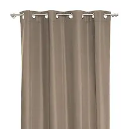 Ventanara® Verdunkelungsvorhang 135x240cm, 100% blickdicht, thermoisolierend, einfarbig Taupe